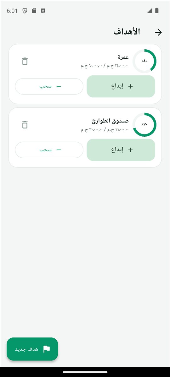 الأهداف